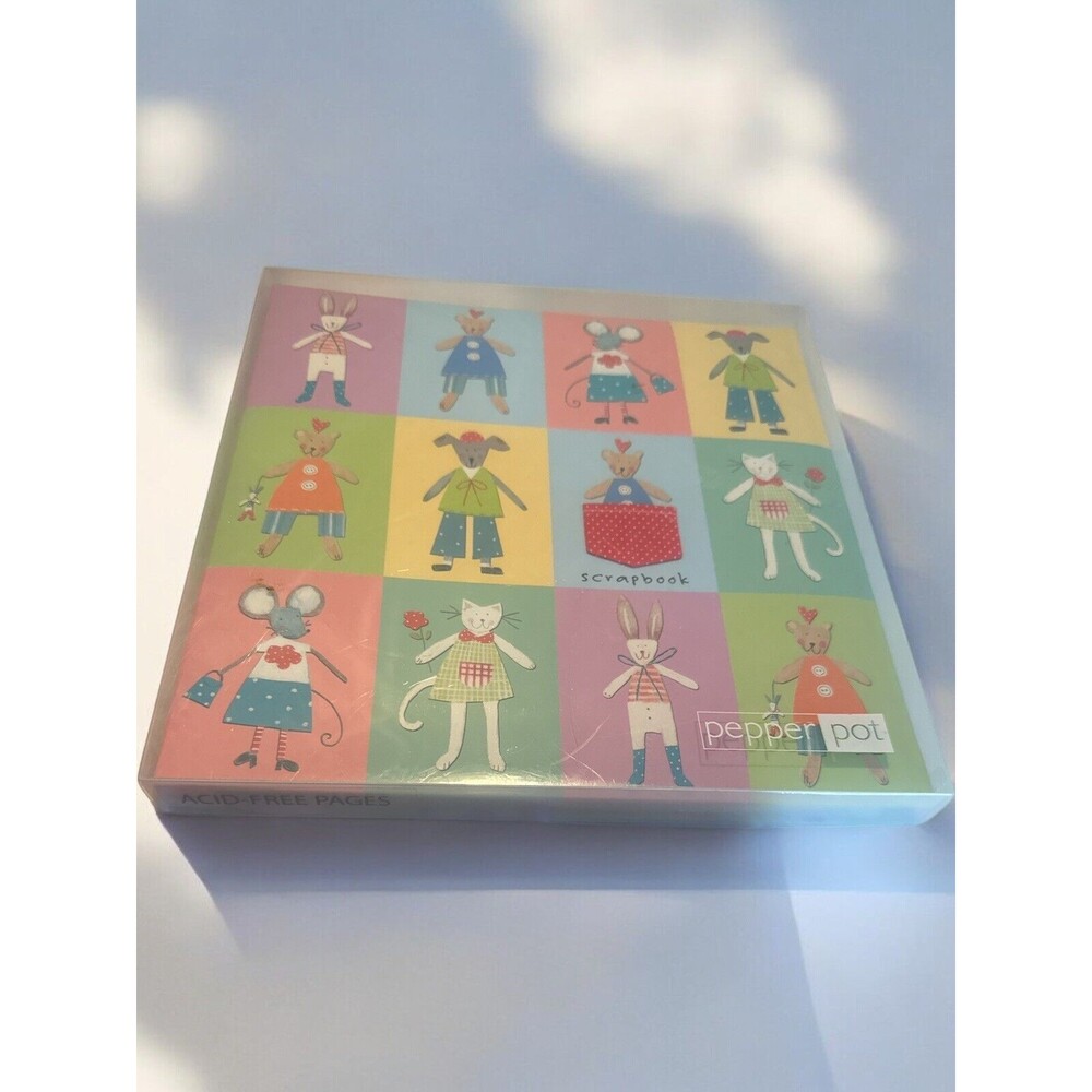 Pepper Pot Scrapbook 17219 Pocket Pals New Cat, Dog, Rabbit, Teddy Bear VTG 2003